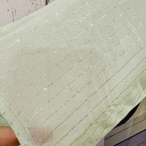 Trending embroidered crop top,crinkled skirt with can can n shrug, a party wear - Picture 7 of 14